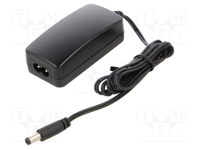 Power supply: switched-mode; 12VDC; 1.25A; Out: 5,5/2,1; 15W; 85%