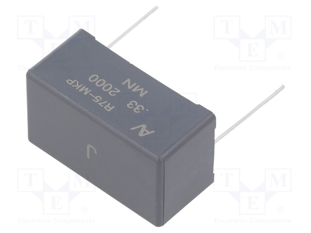 Capacitor: polypropylene; 0.33uF; 37.5mm; ±5%; 41.5x19x24mm