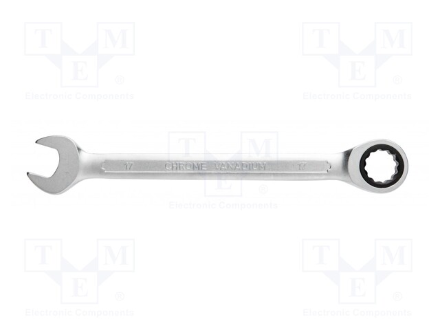 Wrench; combination spanner,with ratchet; 17mm