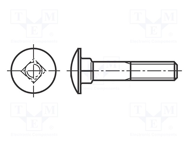 Screw; M5x16; 0.8; Head: button; A2 stainless steel; DIN: 603; 8mm
