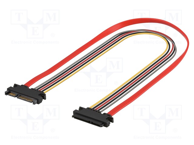 Cable: SATA; Micro SATA socket,Micro SATA plug; 0.3m