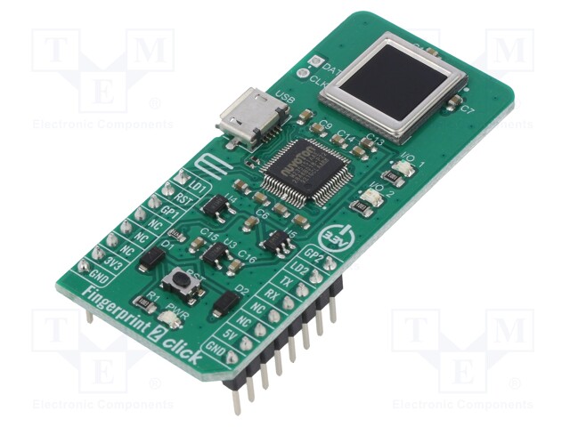 Click board; fingerprint reader; GPIO,UART,USB; 3.3/5VDC