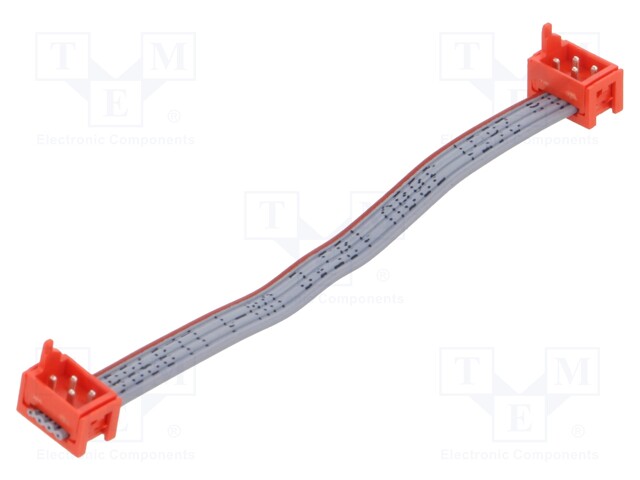 Cable: ribbon cable with connectors; PIN: 4; Layout: 2x2; Len: 75mm