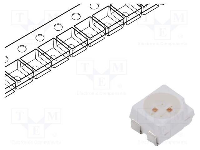 LED; SMD; 3528,PLCC4; red/yellow; 3.5x2.8x1.9mm; 120°; 20mA