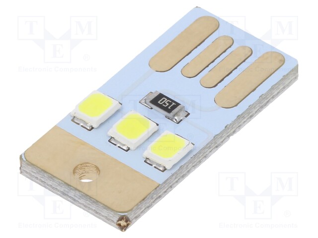 Module: LED; 5VDC; 23x12mm; USB; No.of diodes: 3; Case: 2835; 400mW