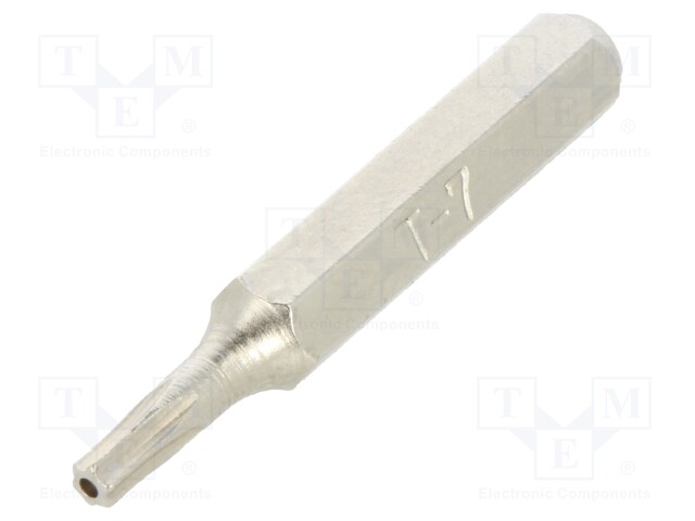 Screwdriver bit; Torx® with protection; T7H; Overall len: 27mm