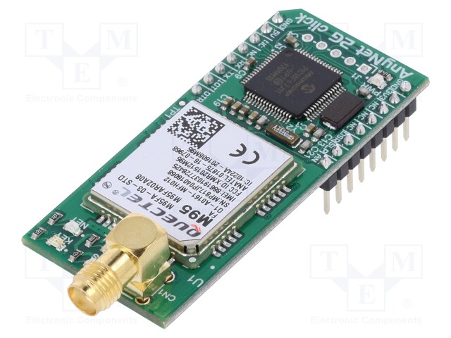 Click board; GSM/GPRS; GPIO,UART; mikroBUS connector; 3.3/5VDC