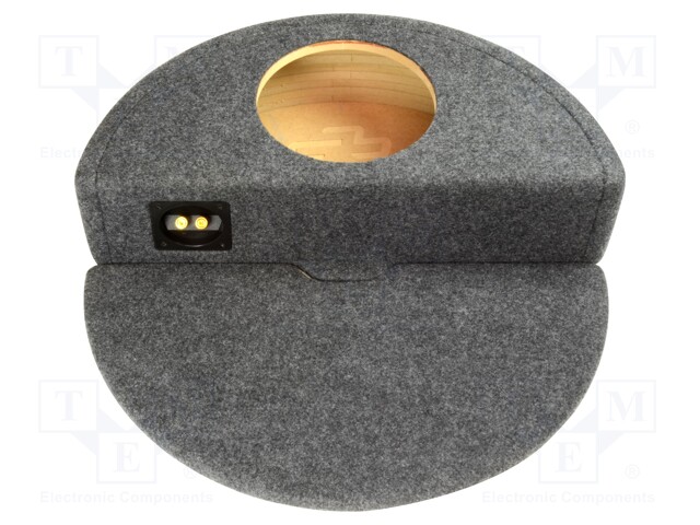 Car loudspeaker enclosure; MDF; gray melange; textil; 10l; 200mm