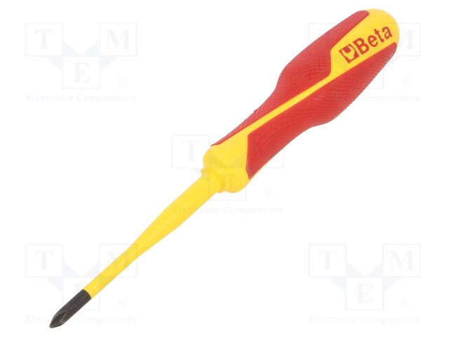 Screwdriver; Phillips; insulated,slim; PH1; Blade length: 80mm