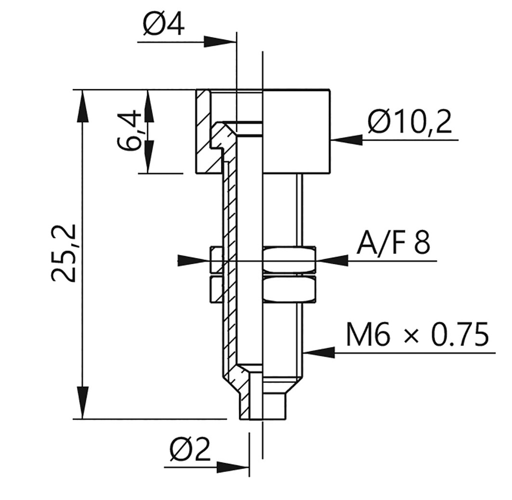 Socket; 4mm banana; 36A; 60VDC; Cutout: Ø6mm; blue; nickel plated