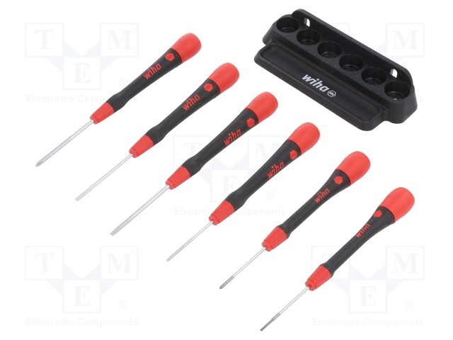 Screwdrivers; Pcs: 6; precision; Bit: Phillips,slot