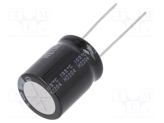 ALUMINUM ELECTROLYTIC CAPACITOR, 220UF, 100V, 20%, RADIAL