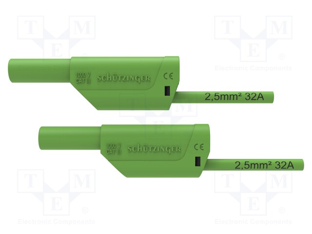 Test lead; 32A; 4mm banana plug-4mm banana plug; Urated: 1kV