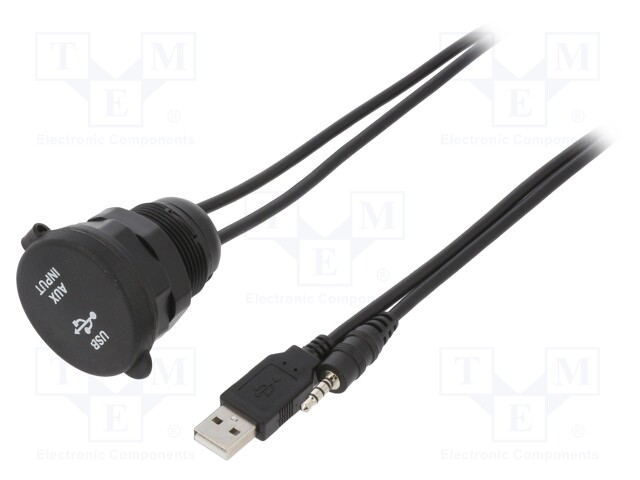 USB/AUX adapter; USB A socket,Jack 3.5mm socket