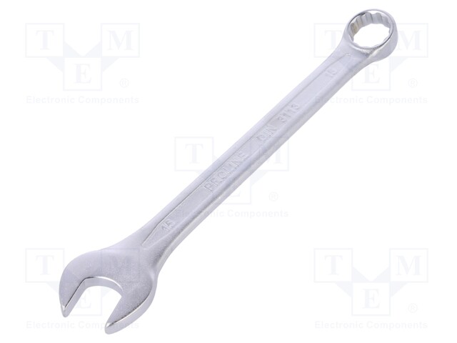 Key; combination spanner; 15mm; Overall len: 189mm; DIN 3113