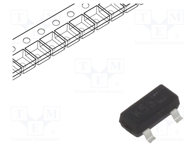 Diode: switching; SMD; 85V; 160mA; 3us; Package: reel,tape; SOT23