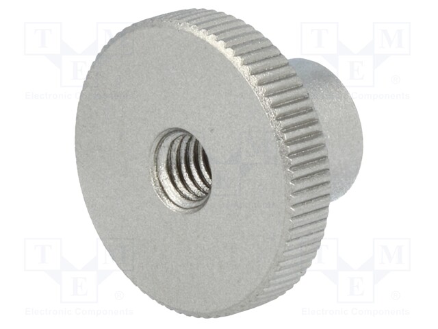 Knob; Dia: 24mm; M6; H: 15mm; stainless steel; Features: knurled