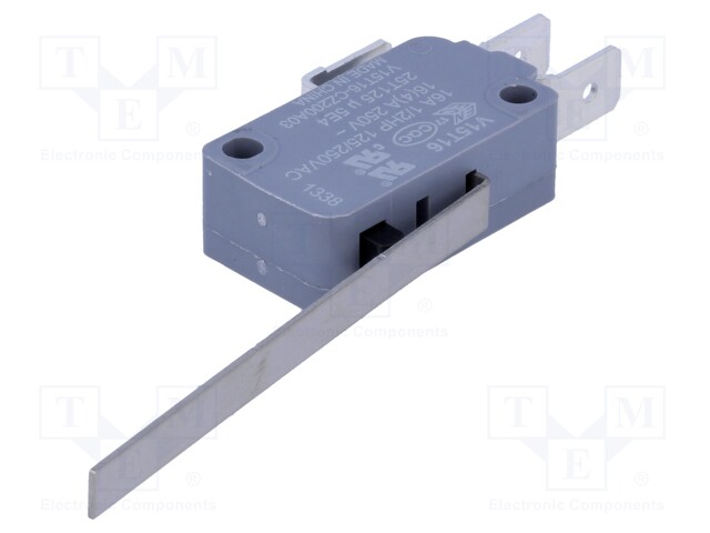 Microswitch SNAP ACTION; with lever; SPDT; 16A/250VAC; ON-(ON)