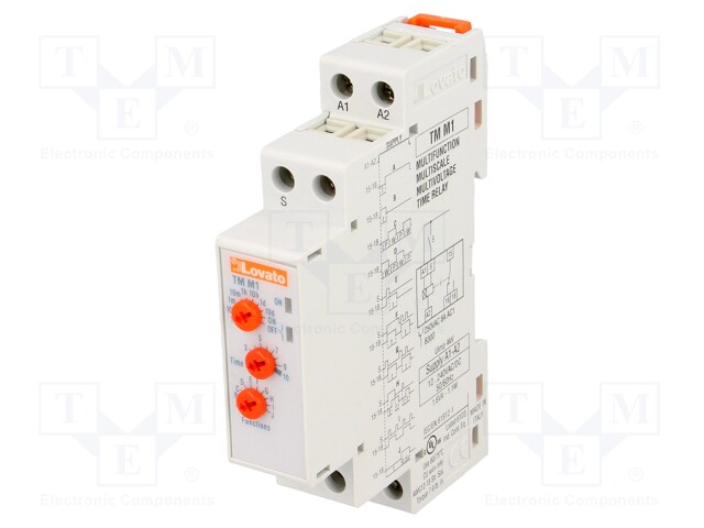 Timer; 1÷10days; SPDT; 250VAC/8A; 12÷240VAC; 12÷240VDC; DIN