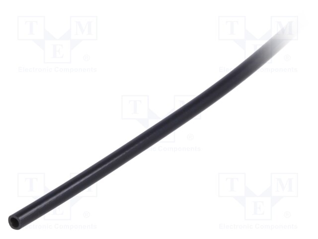 Insulating tube; Mat: PVC; black; -20÷125°C; Øint: 1mm; L: 1000m