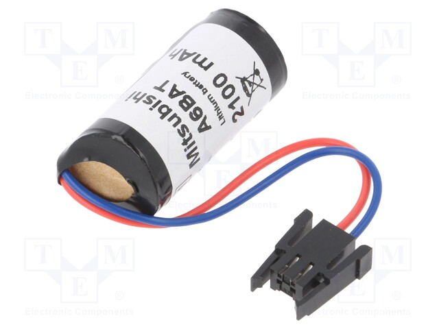 Battery: lithium; 3.6V; 17335,2/3A; leads with plug; Ø17x36mm