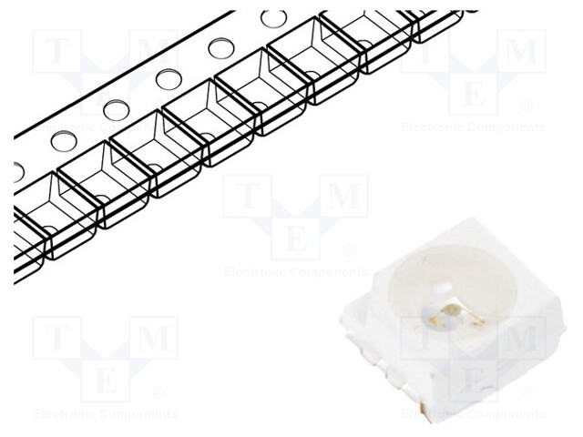 LED; SMD; 3528,PLCC2; green; 112.5÷200mcd; 3.5x2.8x1.9mm; 120°