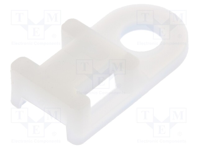 Cable tie holder; polyamide; UL94V-2; natural; Ht: 5mm; L: 19mm