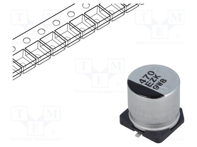 Capacitor: hybrid; 470uF; 25VDC; ESR: 20mΩ; ZK; SMD; ±20%; -55÷125°C