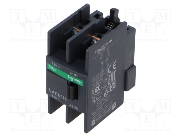 Auxiliary Contact, Schneider TeSys D LC1D/CAD & TeSys F LC1F/CR1F Series Contactors, 1NO-1NC