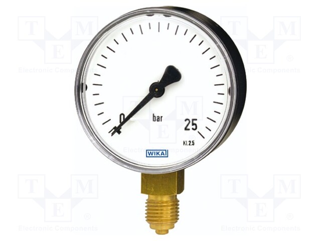 Manometer; 0÷25 bar; Class: 2,5; 63mm; Thread: G 1/4 B