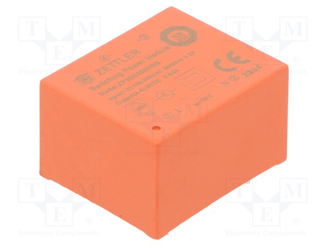 Converter: AC/DC; 5W; 85÷265VAC; Usup: 100÷370VDC; Uout: 6VDC; OUT: 1