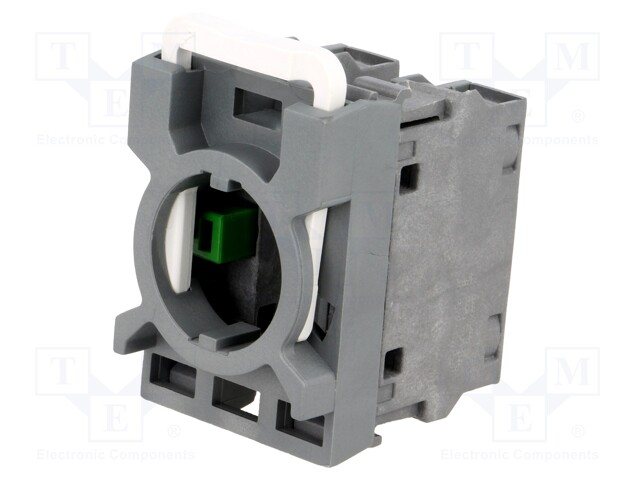 Contact block; 22mm; front fixing; Contacts: NO