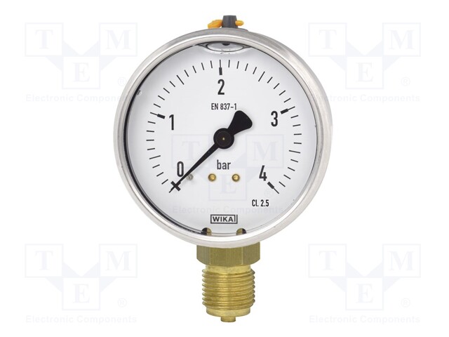 Manometer; Class: 1,6; 100mm; Thread: G 1/2 B; 0÷1.6bar; -20÷60°C