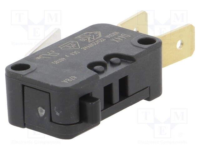 Microswitch SNAP ACTION; SPDT; 10A/250VAC; 3A/250VDC; ON-(ON)