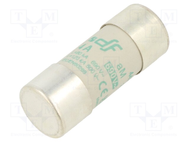 Fuse: fuse; aM; 4A; 690VAC; ceramic,cylindrical,industrial