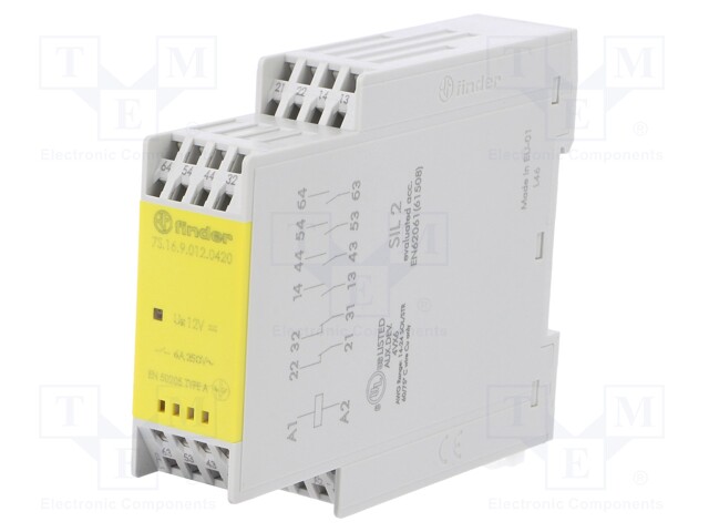 Module: safety relay; Series: 7S; OUT: 6; Mounting: DIN; -40÷70°C