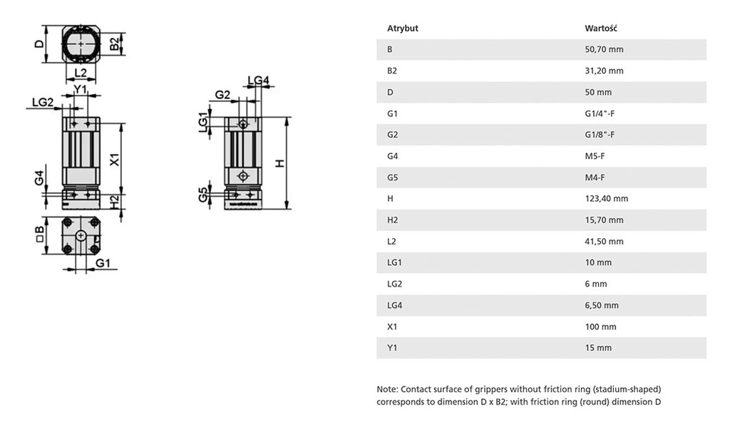 Magnetic gripper; 5÷70°C; 560N; Operating modes: bistable