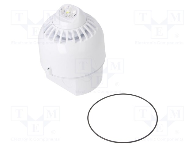 Signaller: lighting-sound; 17÷60VDC; horn,flashing light; LED