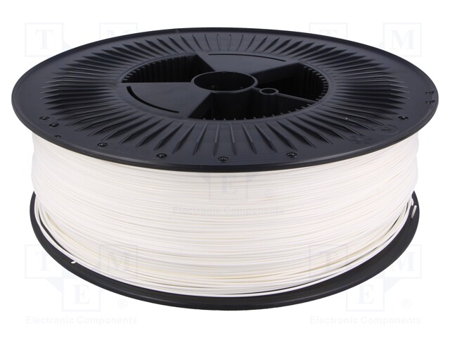 Filament: PLA; 1.75mm; white; 200÷235°C; 5kg; ±0,05mm