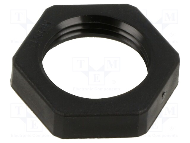 Nut; M20; polyamide; black; Pitch: 1.5