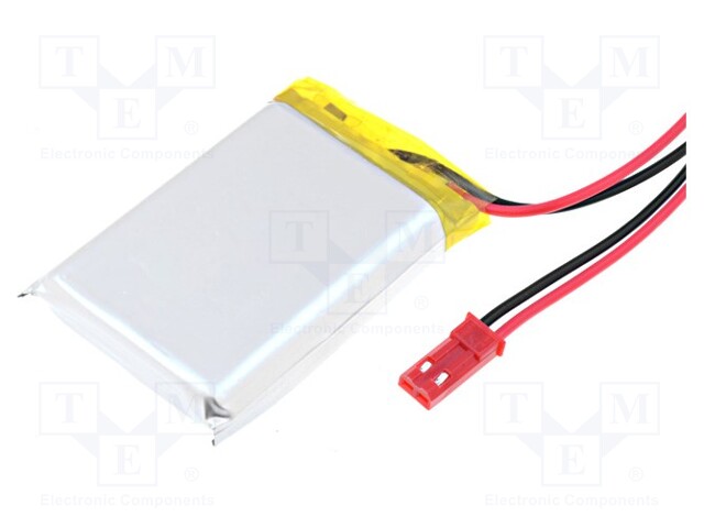 Re-battery: Li-Po; 3.7V; 1600mAh; Leads: cables; 9x34x50mm