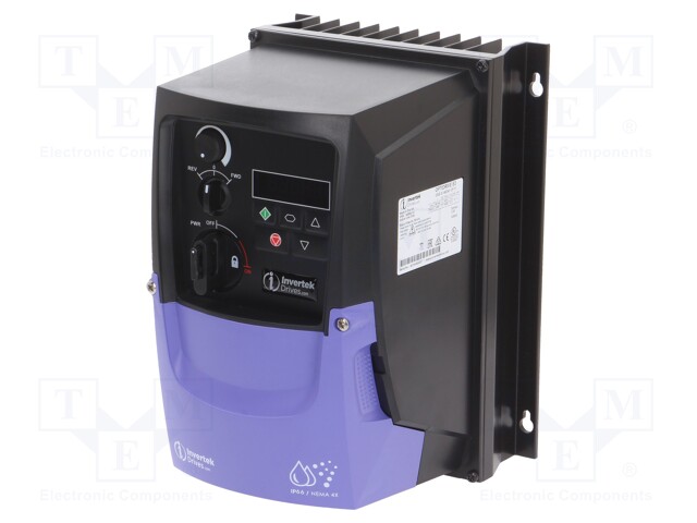 Vector inverter; Max motor power: 1.5kW; Out.voltage: 3x400VAC