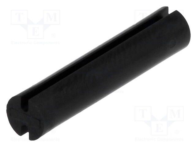 Spacer sleeve; LED; Øout: 5mm; ØLED: 5mm; L: 23.5mm; black; UL94V-2