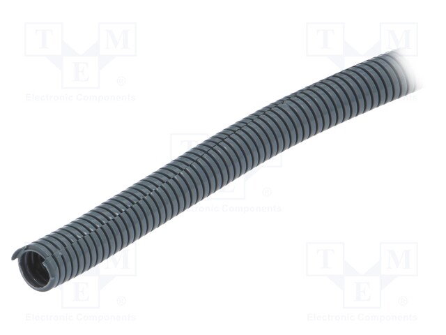 Conduit; ØBraid : 12.1mm; polyamide; grey; Len: 50m; -40÷120°C