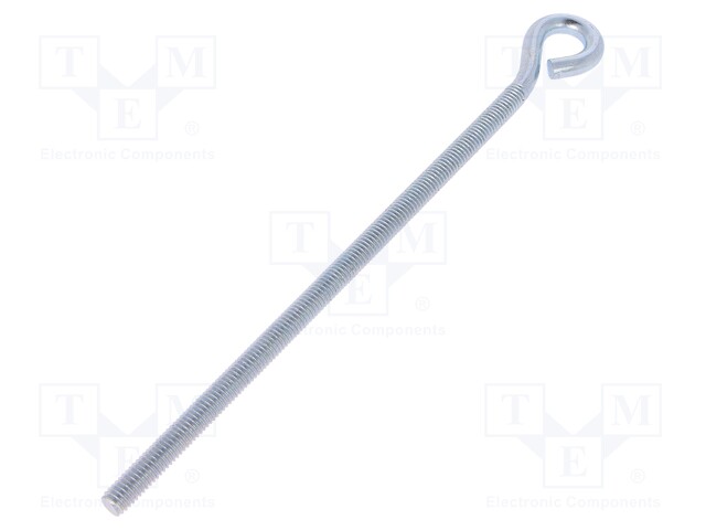 Hook; ring; steel; zinc; Thread len: 141mm; Overall len: 170mm