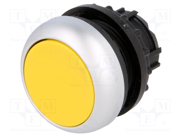 Switch: push-button; Stabl.pos: 2; 22mm; yellow; Illumin: none; IP67