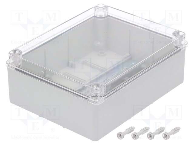 Enclosure: multipurpose; X: 190mm; Y: 240mm; Z: 90mm; grey; IP65