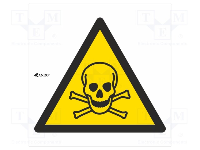 Safety sign; warning; Mat: self-adhesive folie; W: 200mm; H: 200mm