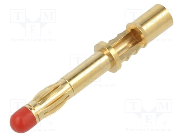 Plug; 4mm banana; 32A; 1kV; gold-plated; Connection: soldered