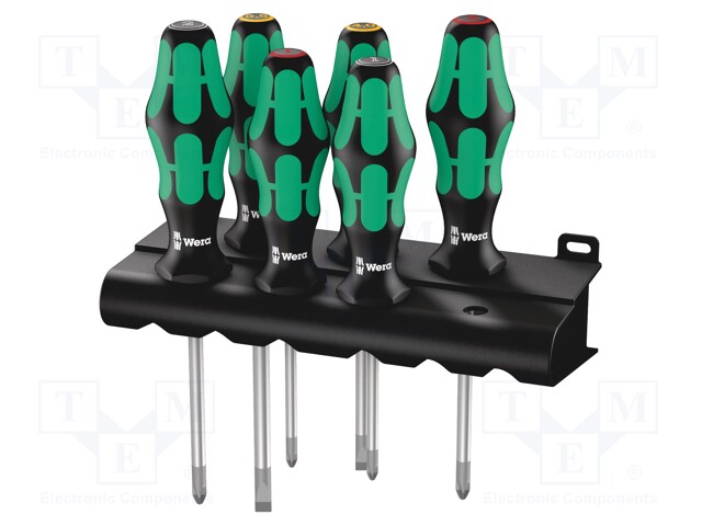 Screwdrivers; Pcs: 6; The set contains: screwdrivers hanger